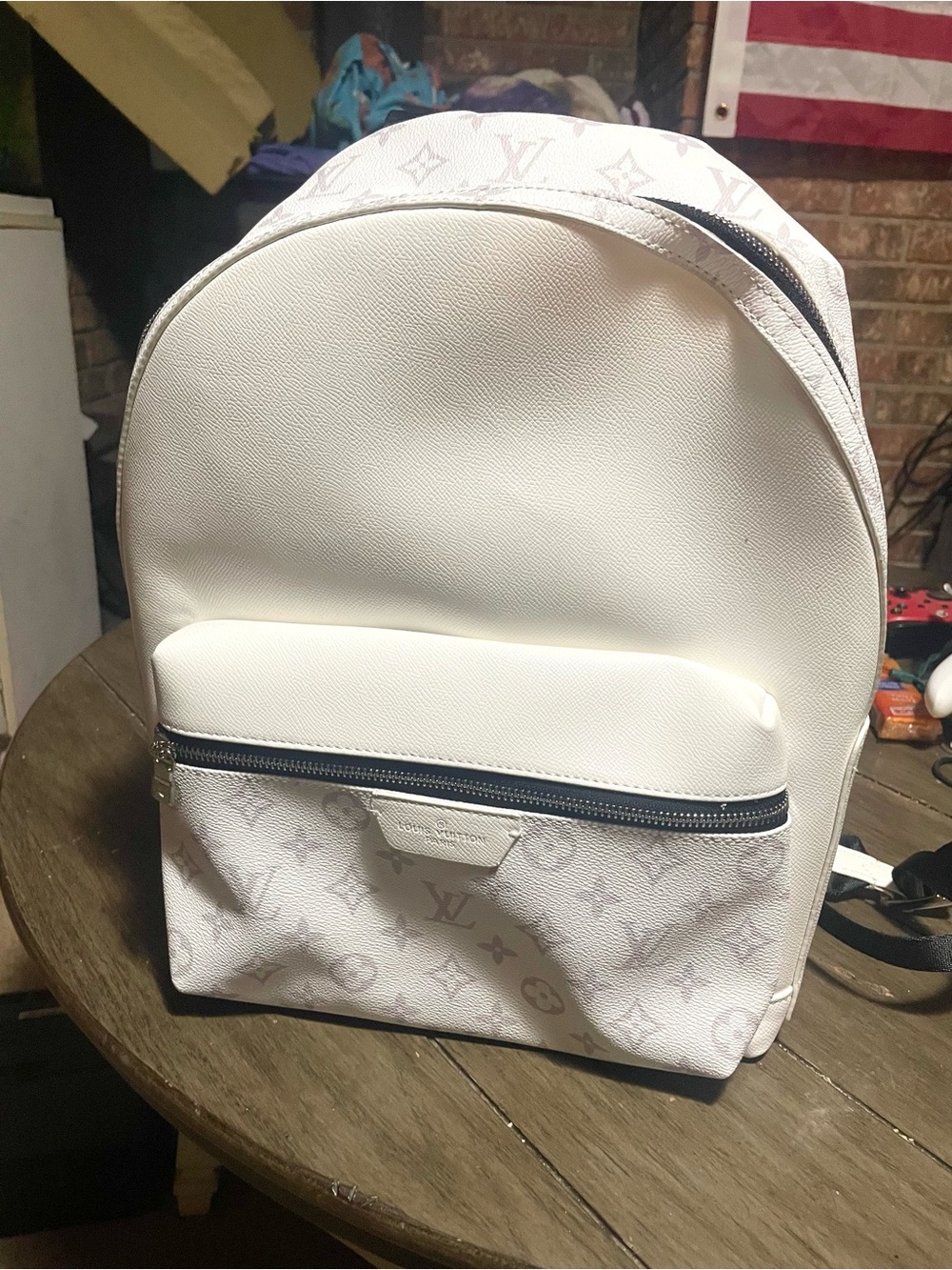 White Louis Vuitton Monogram Backpack - Men's Travel Bag - Picture 2 of 4
